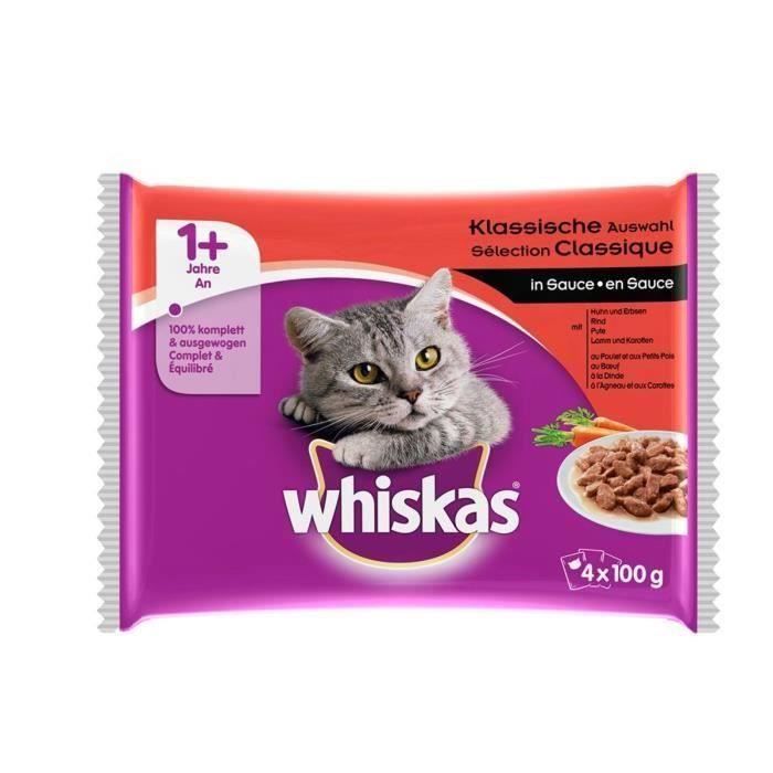 Whiskas Sauce 4 Viandes Sachet 4x100g